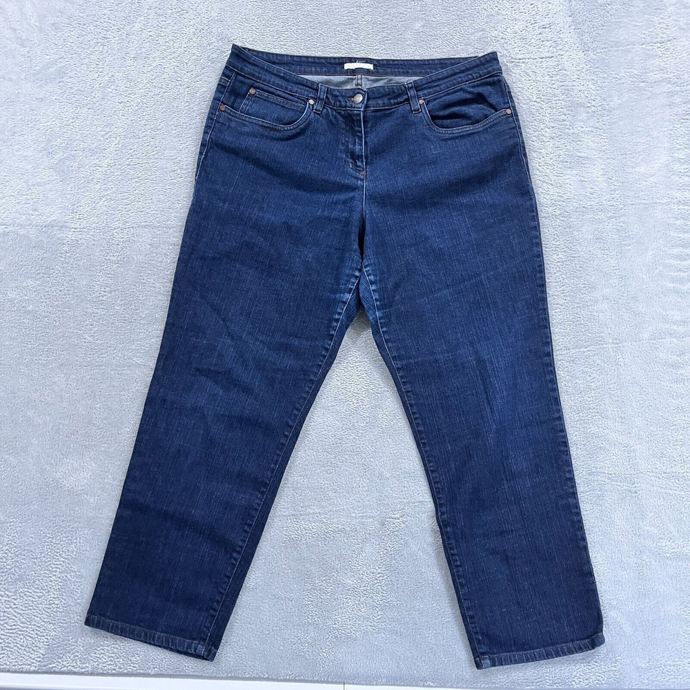 Eileen Fisher Ankle Jeans Women's 33x26" Blue Plus Size Casual Denim‎